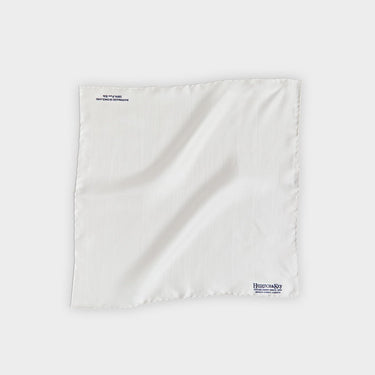 Classic White Silk Pocket Square