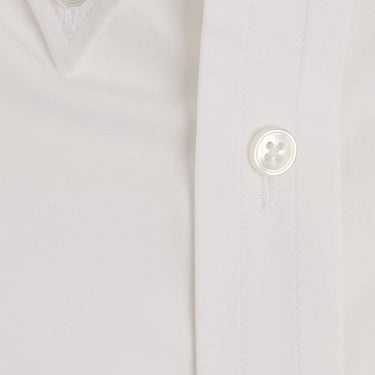 Contemporary Fit, Button Down Collar, 2 Button Cuff Shirt In Plain White