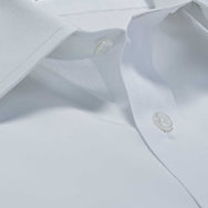 Contemporary Fit, Classic Collar, 2 Button Cuff Shirt in a Plain White Poplin Cotton