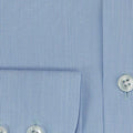 Contemporary Fit, Classic Collar, 2 Button Cuff Shirt In Sky Blue Hairline