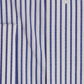 Contemporary Fit, Classic Collar, Double Cuff in Navy & White Classic Stripe