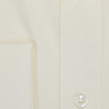 Contemporary Fit, Classic Collar, Double Cuff in Plain Cream