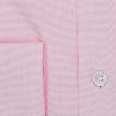 Contemporary Fit, Classic Collar, Double Cuff, In Plain Pink End-On-End Cotton