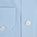 Contemporary Fit, Classic Collar, Two Button Cuff in Plain Ice Blue