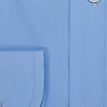 Contemporary Fit, Classic Collar, Two Button Cuff in Plain Sky Blue