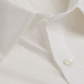 Contemporary Fit, Classic Collar, Two Button Cuff White on White With Cross Pattern Cotton