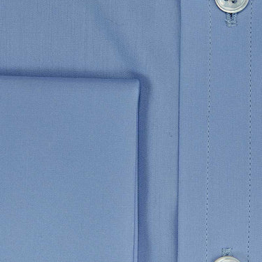 Contemporary Fit, Cutaway Collar, Double Cuff in Plain Sky Blue