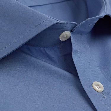 Contemporary Fit, Cutaway Collar, Two Button Cuff in Plain Mid Blue