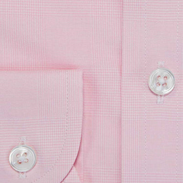 Contemporary Fit, Cutaway Collar, Two Button Cuff Light Pink POW Check