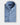 Contemporary Fit Mid Blue Small Herringbone Brushed Cotton Shirt with Button Down Collar & Two Button Cuff