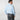 Contemporary Fit Plain Blue Cotton Poplin Shirt with Cut - Away Collar & Double Cuff