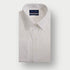 Contemporary Fit White Fine Twill Sea Island Quality Cotton Shirt with Classic Collar & Double Cuff