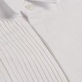 Contemporary Fit, Wing Collar, Double Cuff Dress Shirt With Pleated Front