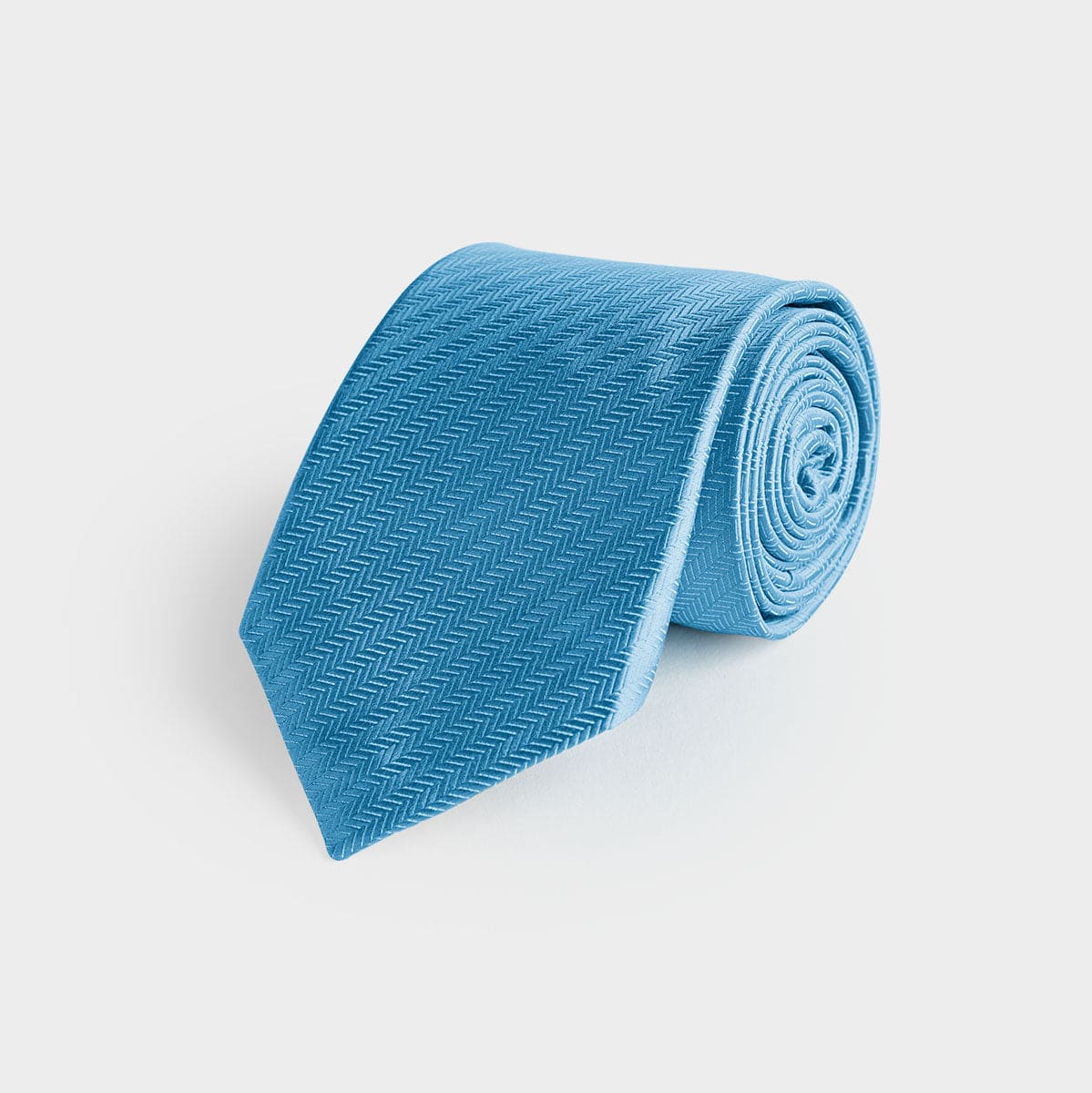 Cornflower Herringbone Necktie Cornflower Herringbone Necktie