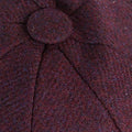 Damson Wine Twill 100% Wool Made In England Gatsby Cap