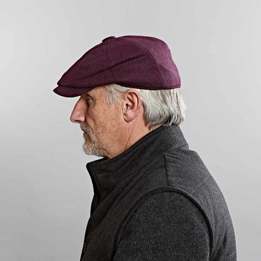 Damson Wine Twill Wool Gatsby Cap