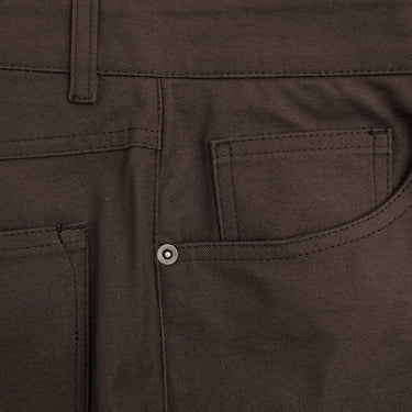 Dark Brown 5 Pocket Cotton Jeans