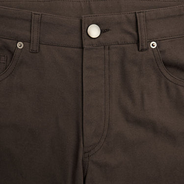 Dark Brown 5 Pocket Cotton Jeans