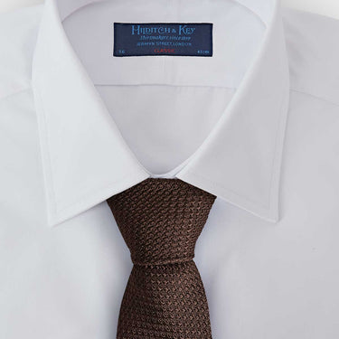 Dark Brown Grenadine Silk Tie