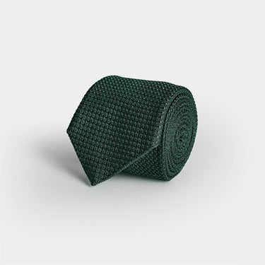 Dark Green Grenadine Silk Tie