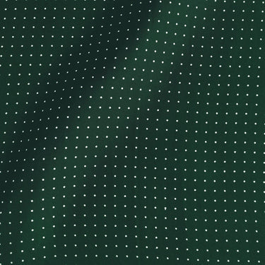 Dark Green & White Small Spot Silk Pocket Square