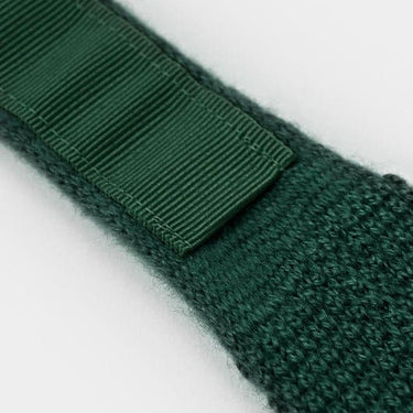 Dark Green & White Spot Knitted Cashmere Tie