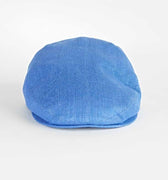 Denim Blue 100% Linen Flat Cap