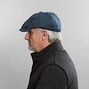 Denim Blue Plain Weave Gatsby Cap