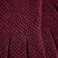 Drama Wine Moss Stitch Pure Cashmere Gloves