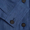 Freisa Blue Linen & Suede Overshirt