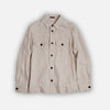 Freisa Tan Linen & Suede Overshirt
