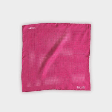 Fuchsia & White Small Spot Silk Pocket Square