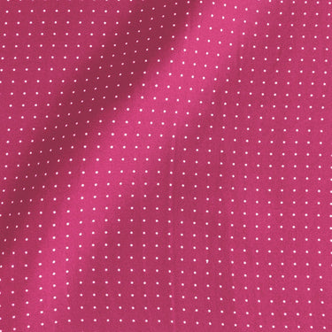 Fuchsia & White Small Spot Silk Pocket Square