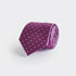 Fuchsia & White Spot Herringbone Silk Tie