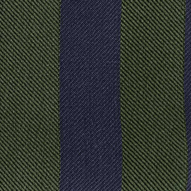 Green Block Stripe Wool & Silk Blend Tie