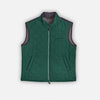 Green Quilted Gilet With Navy Knitted Back