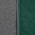 Green Quilted Gilet With Navy Knitted Back