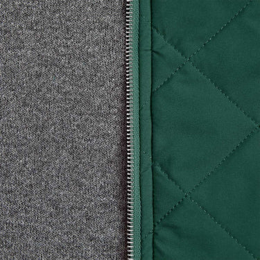 Green Quilted Gilet With Navy Knitted Back