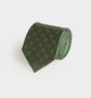 Green Small Paisley Motif Printed Silk Tie