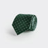 Green & White Spot Herringbone Silk Tie