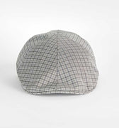 Grey & Brown Checked Wool Roma Cap