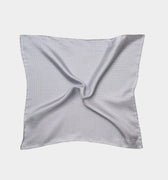 Grey & White Spot Silk Pocket Square