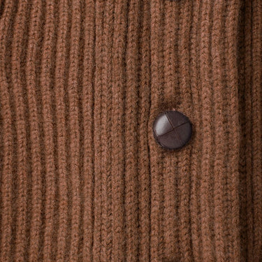 Hazelnut Brown Shawl Collar Cashmere Cardigan