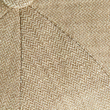 Light Beige Plain Micro Herringbone Linen Toni Cap