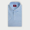 Light Blue Short Sleeve Cotton Polo Shirt