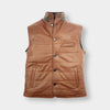 Light Brown Leather Button-Up Gilet