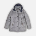 Light Grey Wool & Silk Blend Mante Coat