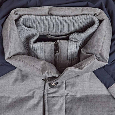 Light Grey Wool & Silk Blend Mante Coat