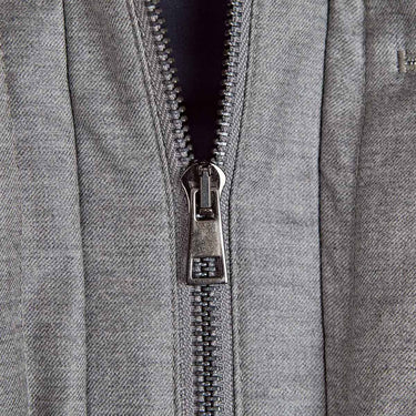 Light Grey Wool & Silk Blend Mante Coat