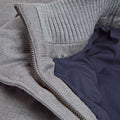Light Grey Wool & Silk Blend Mante Coat